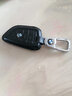 静客轩适用25款宝马3系325li钥匙套22款5系525LI真牛皮X3X4X5钥匙包扣 黑色+金属扣 B款刀锋4键 实拍图