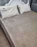 雅鹿牛奶绒四件套冬季加绒床单床笠款双面绒被套珊瑚绒床上用品套件三 羽梦-宾利蓝【双面加厚暖绒】 1.8m 床单款 四件套-被套200*230cm 实拍图
