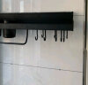 贝尔希（BESy）太空铝厨房置物架壁挂免打孔厨具刀架调料架筷子筒收纳架 40cm-单筷筒6钩-美式黑色 晒单实拍图