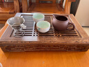 HAOMINGTIAN高档实木茶盘 大号鸡翅木茶托功夫茶具抽屉式排水茶台博古小茶盘家用小茶海 鸡翅小号博古39x26x7 实拍图