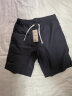 无印良品 MUJI 男式 印度棉水洗府绸 短裤 AED14A1S 深灰色 L 实拍图