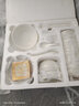 景航 90头碗碟套装餐具陶瓷器家用餐具套装菜盘子礼品碗筷吃饭碗具 九十头金枝（汤碗配置） 实拍图