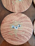 ULKNN越南花梨木隔热垫红木垫实木隔热垫木质垫创意家用厨房餐桌盘子垫 碗垫-圆形贝花12.5cm 实拍图