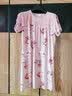 优婷菲（YOUTINGFEI）凉感冰丝睡裙女夏季薄款短袖睡衣家居服夏天宽松大码连衣裙可外穿 XEQ-9249粉色 XL 实拍图