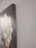 法彩(FACAI) 油画纯手绘 玄关装饰画 轻奢客厅挂画简约现代背景墙壁画 玉兰花 60*90(铝合金属画框+喷绘) 实拍图