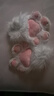 furry兽装二次元漫展可爱猫爪加厚加绒手套肉垫发声保暖搞怪Cospl 白色猫爪一对(叽叽叫) 均码 实拍图