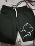 稻草人（MEXICAN）短裤男夏季时尚简约印花沙滩裤男装休闲运动五分裤潮 230黑色 M 实拍图