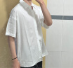 Foss Phil短袖衬衫男夏季休闲潮牌印花短袖衬衣宽松半袖外套男FPCS3白色XL 晒单实拍图