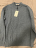 与狼共舞【100%纯羊毛】圆领毛衣男士2025秋季新款男装纯色套头针织衫2363 雾霾蓝129 S /165 实拍图