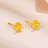 周六福足金999四叶草黄金耳钉女耳饰生日礼物计价AA096009 一对 约0.79g 实拍图