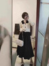 JIOESC黑色半身裙西装裙职业简约女高腰显瘦垂感通勤中长款a字裙大摆裙 黑色 M 【90-100斤】 实拍图