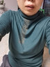 FZMF加厚双面德绒打底衫女半高领保暖烫珠T恤秋冬新款长袖大版上衣女 墨绿色 2XL 120-140斤 实拍图
