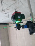 德力西（DELIXI）12线高精度强光细线红外线水平仪户外绿光激光自动调平水仪 【绿光16线】双电+底座+上墙架 晒单实拍图