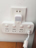 多用无线转换插座 一转多孔多位转换插头多功能插座电源转换器无线插板家用不带线插排公雅扩展排插 一转四插位（带夜灯带USB）G4白 实拍图