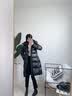 高梵黑金鹅绒服女王3.0八格收腰羽绒服女中长款冬厚外套 黑色 S 实拍图