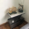 明湃 轻奢简约沙发边柜边几角几客厅钢化玻璃侧边柜储物柜边角小茶几 黑架+白板+黑玻璃60*40*57 实拍图