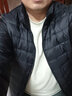 鸭鸭（YAYA）羽绒服男士轻薄短款修身时尚连帽保暖易打理外套简约潮D 藏青色立领YE2A726612D XL /180 实拍图