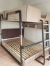 苏图More简约侘寂风儿童上下铺双层床小户型上下同宽实木高低床子母床 高低床+书架 1500*2000 实拍图