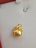 菜百首饰 黄金吊坠 足金铃铛福袋黄金吊坠不含链 计价 约3.05克 实拍图