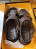 老人头凉鞋男夏季新款舒适软底头层牛皮男士沙滩鞋透气休闲凉拖鞋 66801深棕色 44 实拍图