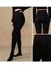 独束大码女装双色高密针织打底裤冬装修身显瘦外穿高腰高弹力裤子 黑色 M (尺码：1) (尺码：1) 实拍图
