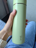 陶瓷保温杯非涂层真陶瓷内胆水杯子便捷桌面茶水分离杯男女士车载 象牙白 实拍图