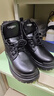 卡帝乐鳄鱼（CARTELO）马丁靴男加绒冬季英伦靴子男高帮作战靴机车工装靴皮鞋登山男鞋 实拍图