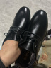 北欧图（BEIOUTU）皮鞋男士正装鞋时尚潮流系带结婚低帮牛皮商务休闲鞋 511 黑色 39 晒单实拍图