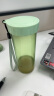 传旗陶瓷马克杯450ml大容量咖啡杯带勺盖牛奶杯茶杯办公水杯 绿 实拍图