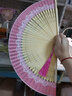睿爸汉服古风扇子女式古典折扇中国风复古折叠扇随身便携流苏小扇夏季 粉红色 实拍图