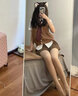 浪莎打底裤光腿神器秋冬季外穿自然裸感双层假透肉加绒加厚款女连裤袜 肤色假透肉连袜 220克加绒款【适合0到15度】 实拍图