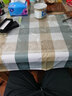 颖爵 餐桌布欧式防水防油防烫免洗台布PVC桌布网红茶几布艺小清新圆桌 加厚款-复古蓝格 100x137 实拍图