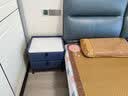 鑫霸克意式极简岩板床头柜轻奢简约现代北欧卧室实木皮质小型边柜 宝石蓝【意大利进口岩板】 整装 实拍图