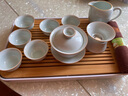 一品仟堂简约功夫茶具套装小套办公家用陶瓷盖碗茶壶茶杯储水干泡茶盘茶道 影青功夫茶具盖碗套装+茶盘 实拍图