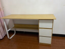 文归 家用卧室书桌书架一体桌简易电脑台式桌宿舍小型写字桌子 100cm双层橡木+白 实拍图