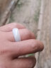 非诺  和田玉羊脂玉戒指男女款情侣对戒指环 条宽8mm内径约18mm 晒单实拍图