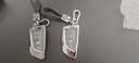 沃霆适用宝马汽车x5钥匙套5系530车x3x7x1男3系i3壳7系合金壳钥匙包扣 A款-银色+透明款（配绳扣） 实拍图