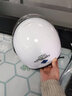 AD新国标3C认证电动车头盔男女士四季通用电瓶车安全帽女款夏季双镜防晒骑行轻便半盔165-1雪花白 实拍图