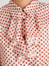 歌莉娅（GLORIA）Gloria/歌莉娅 新品  金线缎条雪纺波点衫  111C3D090 32D白底圆点 M 晒单实拍图