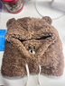 靓魅姿小熊帽子女冬天帽子围巾一体骑车帽子秋冬新款网红百搭送女友礼物 卡其色 均码 实拍图