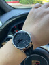 冠琴（GUANQIN）男士自动机械表进口机芯30米防水单日历真皮表带简约休闲手表 【进口机芯】16032白壳黑面黑皮带 实拍图