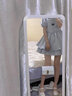 与欣学院风连衣裙子女2024新款法式短款泡泡袖仙女蓬蓬裙夏季A字裙 蓝色 均码（可备注码数） 实拍图