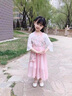 贝孩趣童装汉服女童连衣裙夏装公主裙儿童古装裙子六一儿童节演出中国风 粉红色 130码(建议身高115-125厘米) 实拍图