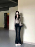 序匠（xujiang）微喇西裤女秋冬新款小个高腰垂感修身显瘦加长拖地马蹄百搭喇叭裤 马蹄裤常规款(身高158-168)-2 L   体重108-120 实拍图