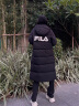 FILA斐乐官方女士长款羽绒服冬季休闲简约连帽加厚大衣女装外套 正黑色-BK 155/76A/XS 实拍图