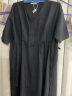 范思蓝恩23FS12595法式慵懒腰褶设计感连衣裙中长款五分灯笼袖裙 黑色 M 晒单实拍图