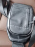 美洲野牛 男士单肩包真皮挎包牛皮挂包男包韩版小背包胸包商务休闲包 黑色 实拍图