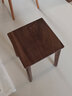 及木良作 凳子家用黑胡桃木小板凳卧室方形实木网红矮凳ins北欧风客厅木凳 黑胡桃木方凳子【45高】 实拍图