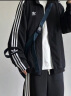 阿迪达斯 （adidas）外套男春季运动休闲立领夹克防风开衫运动服 黑/白（棉质） 2XL  实拍图