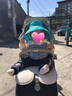 Lemonkid遮阳帽儿童防晒帽户外儿童太阳帽男女童夏季防紫外线沙滩帽渔夫帽 水湖蓝恐龙【印花】 帽围52cm【建议6个月-2岁】 实拍图